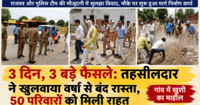 3 दिन, 3 बड़े फैसले: तहसीलदार ने खुलवाया वर्षों से बंद रास्ता, 50 परिवारों में खुशी की लहर…….’मौके पर समाधान’ मॉडल बना मिसाल, तहसीलदार व इंस्पेक्टर ने चलाया फावड़ा……प्रधान पक्ष और अन्य पक्ष में विवाद, अब बच्चों को स्कूल जाने में नही होगा